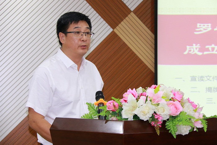 王安兴在罗牛山商谈球吧体育成立暨开班仪式上发言（谈球吧体育青年记者团 黄炳蔚摄影）.JPG